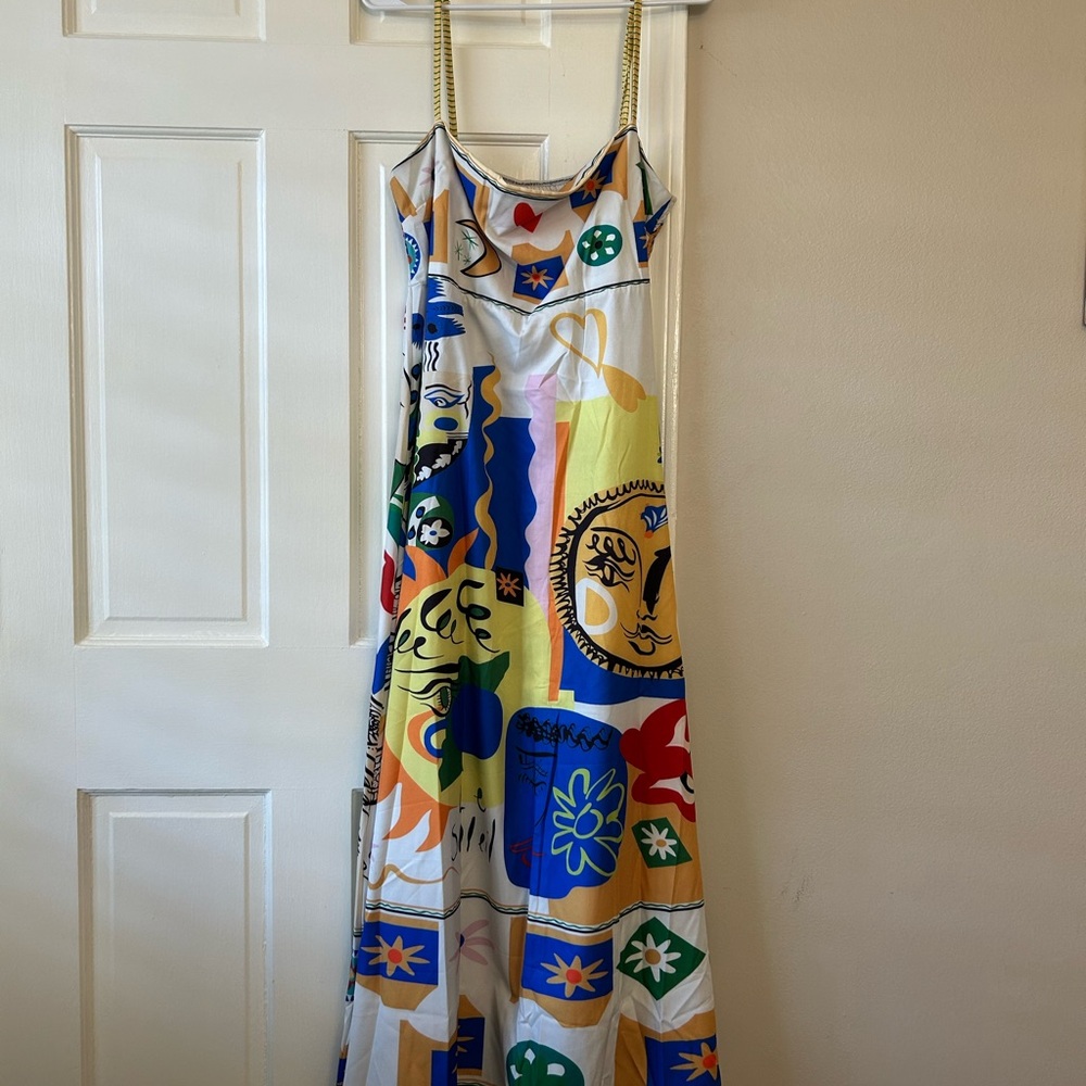 Amazon Multicolor Graphic Maxi Dress